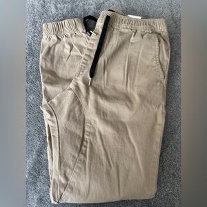 Zanerobe Tan Joggers with Black Drawstring Size 34